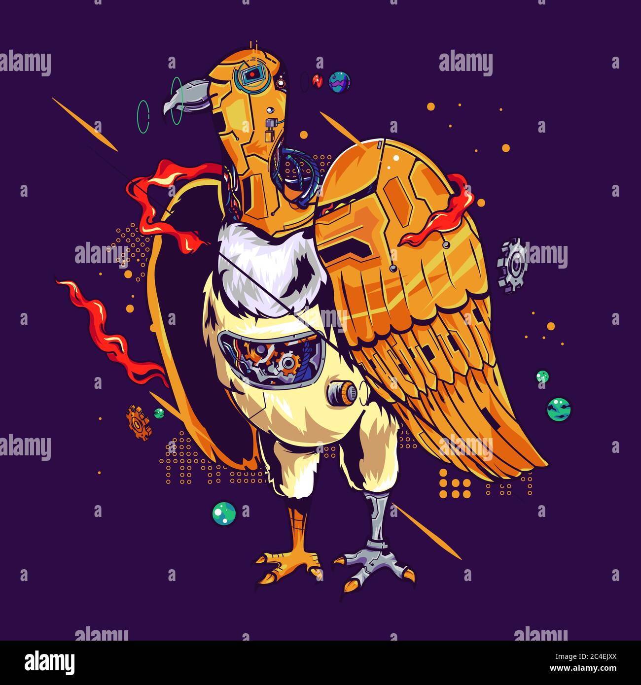 Mecha vulture Stock Vector