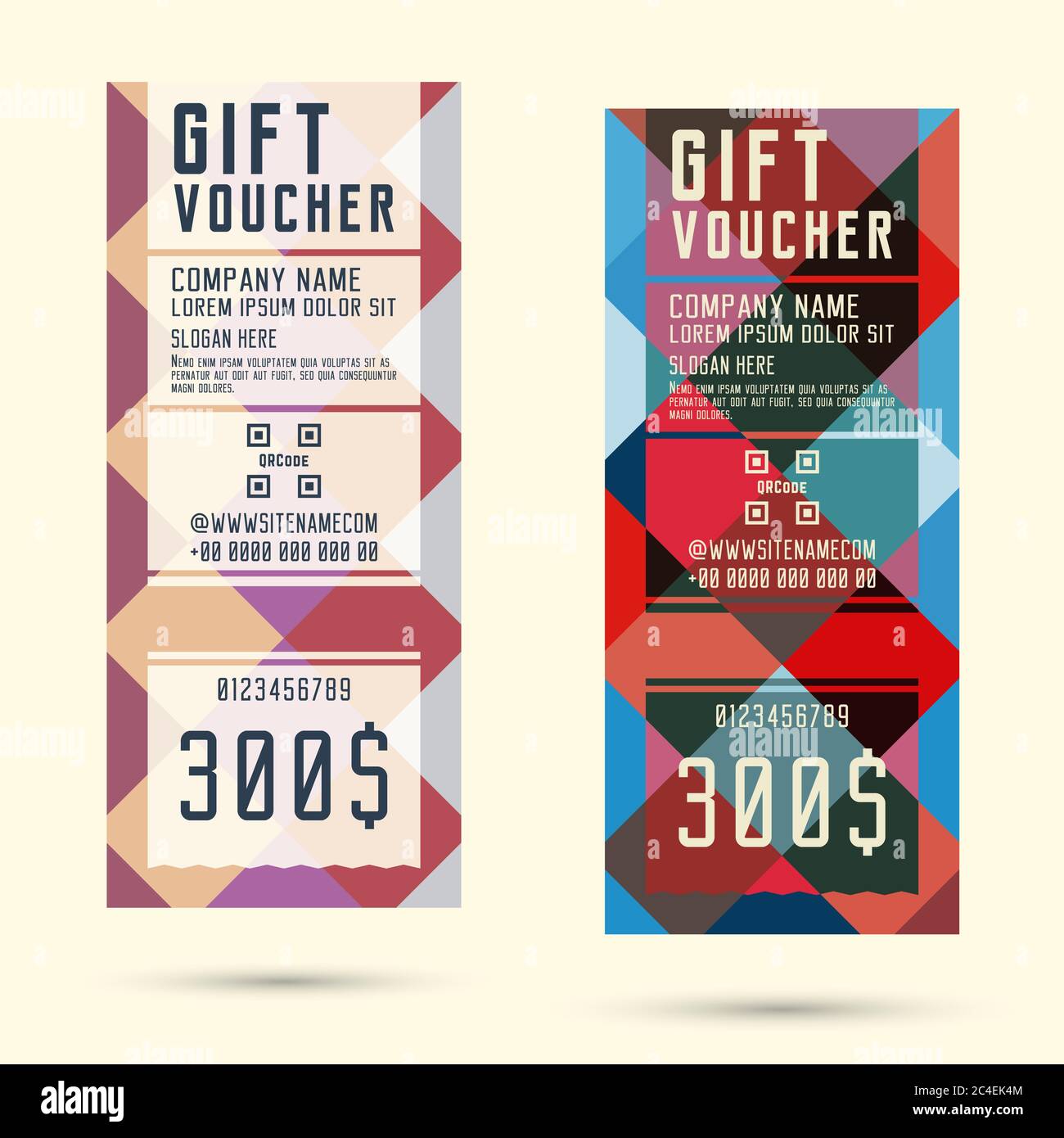 Gift voucher template. Trendy simple flyer design. Vector illustration ...