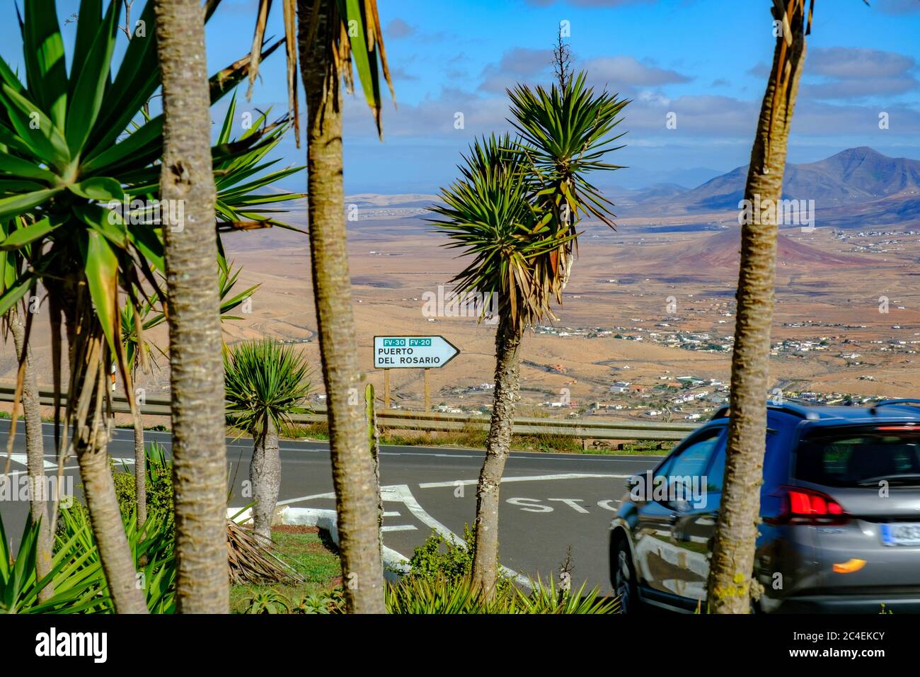 FV-30 Scenic route near Betancuria Fuerteventura Canary Islands Spain Stock Photo