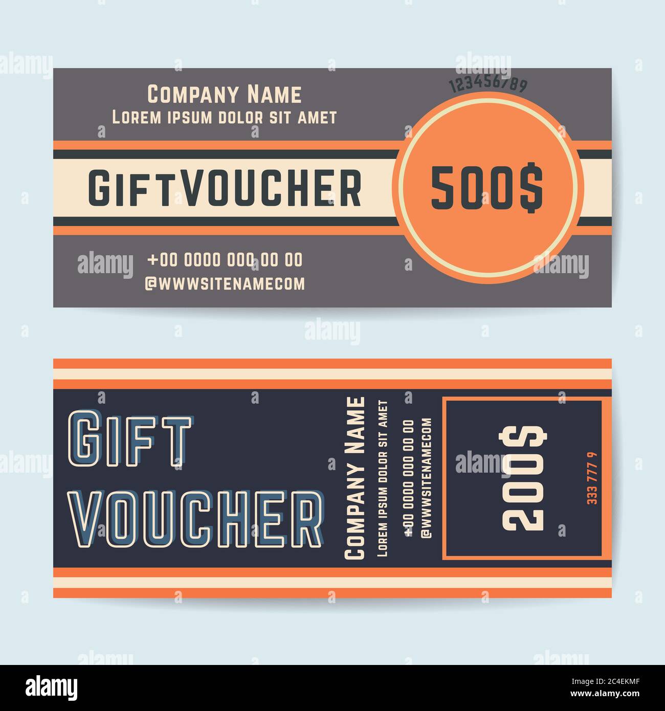 Gift voucher template. Trendy simple flyer design. Vector illustration ...