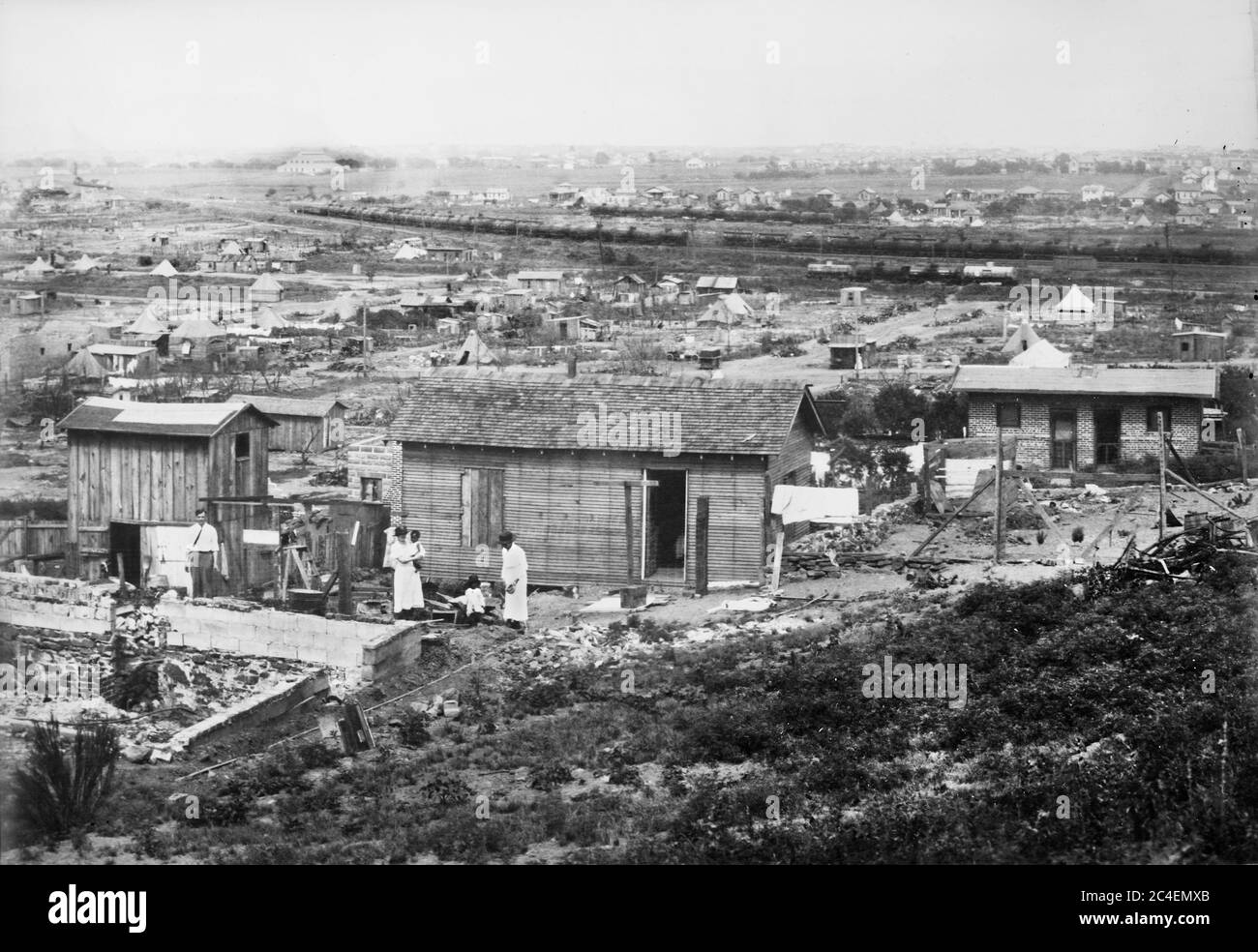 Reconstruction after Destruction by Fire caused by Race Riots, Tulsa ...