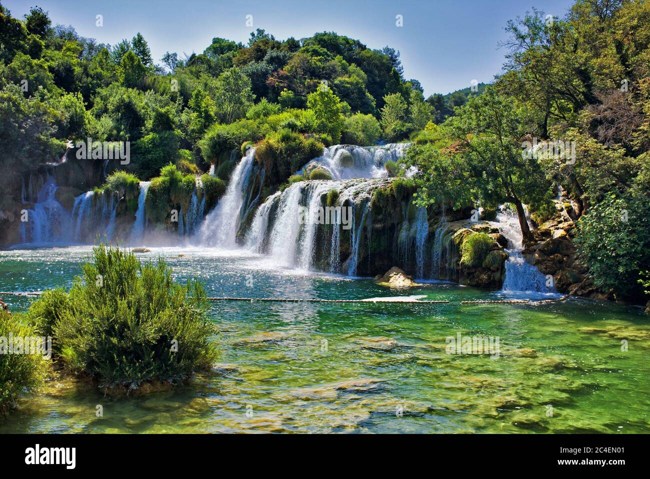 Beautiful Cascade Waterfalls From Krka National Park Near To Sibenik And Split In Croatia Stock Photo Alamy