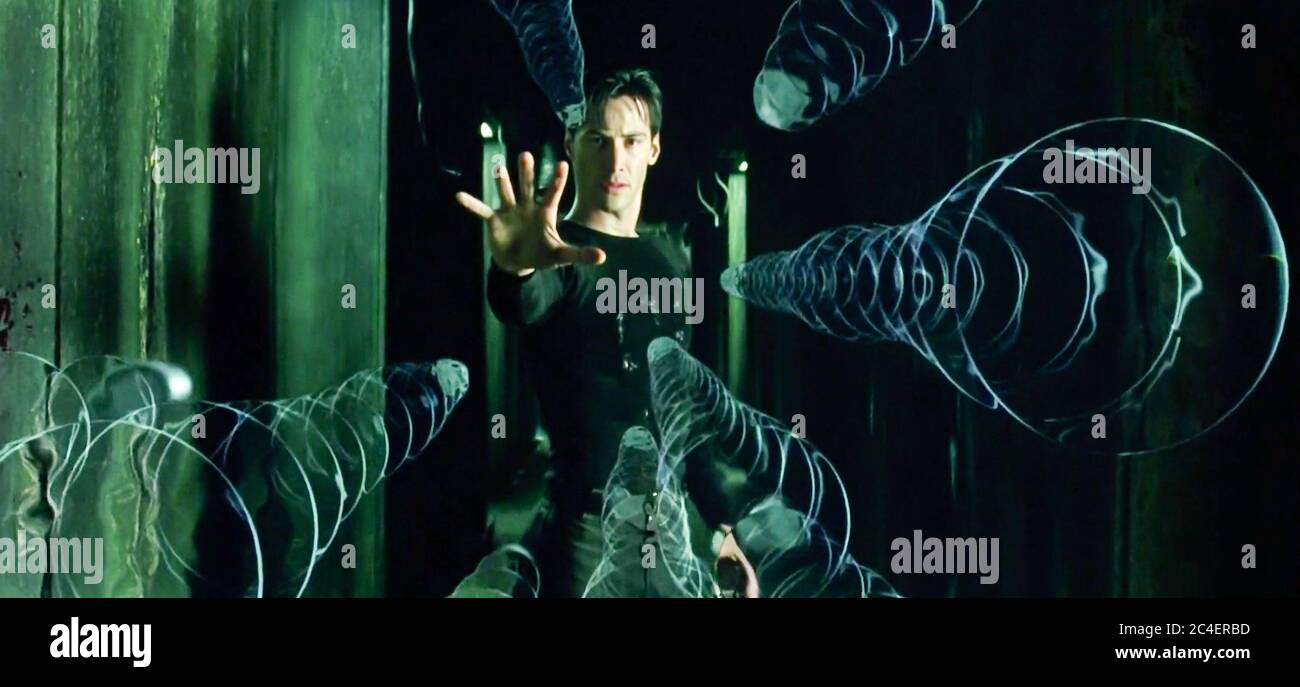 USA. Keanu Reeves in a scene from the ©Warner Bros film : The Matrix ...