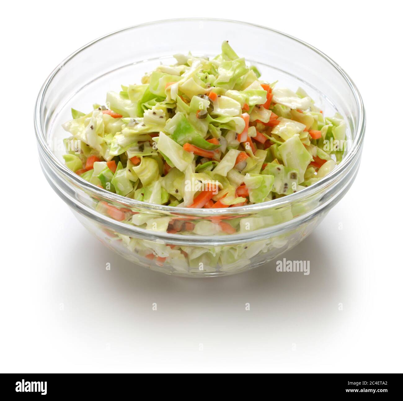 homemade coleslaw salad in bowl isolated on white background Stock Photo Alamy