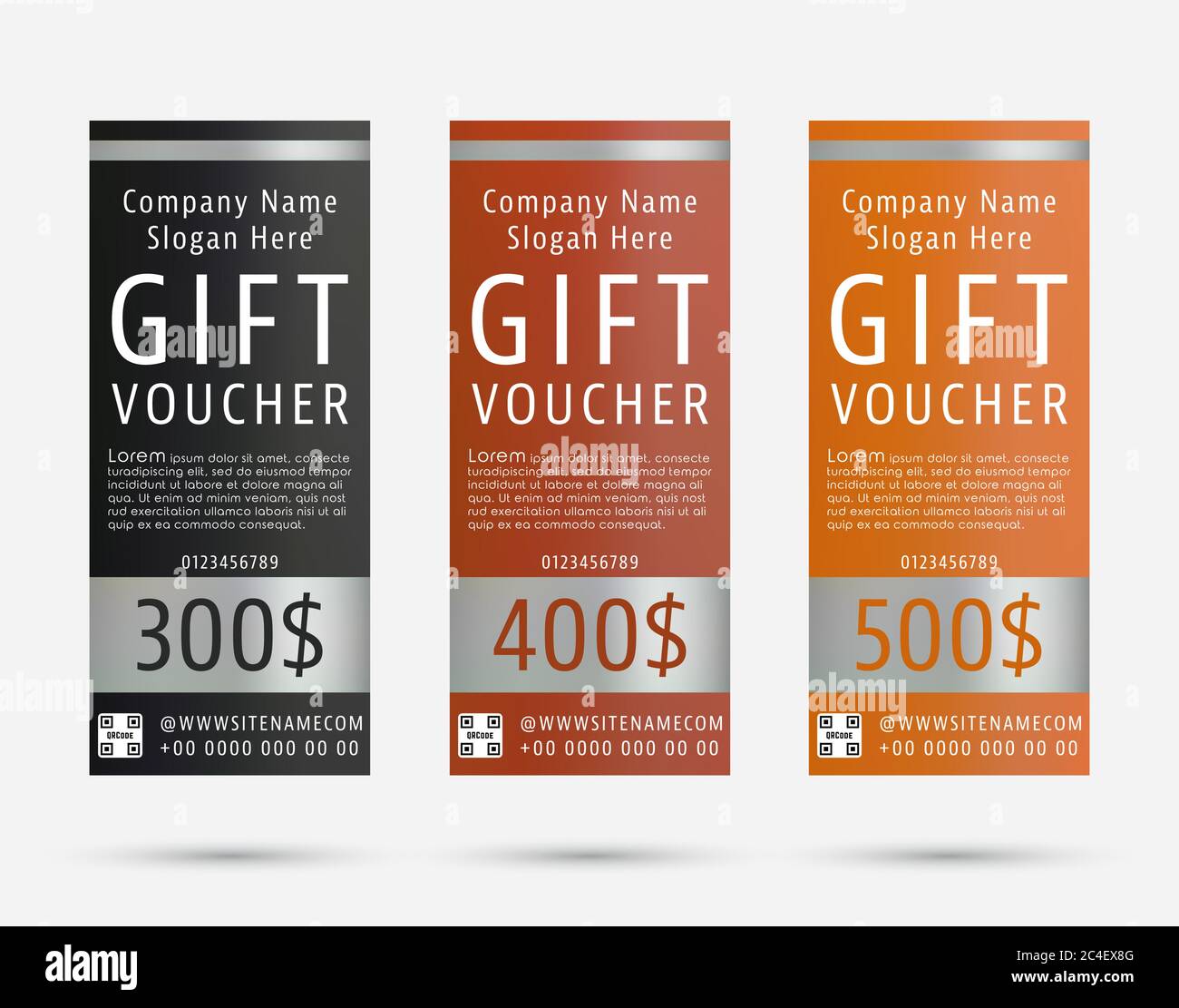 Gift voucher template. Trendy simple flyer design. Vector illustration ...
