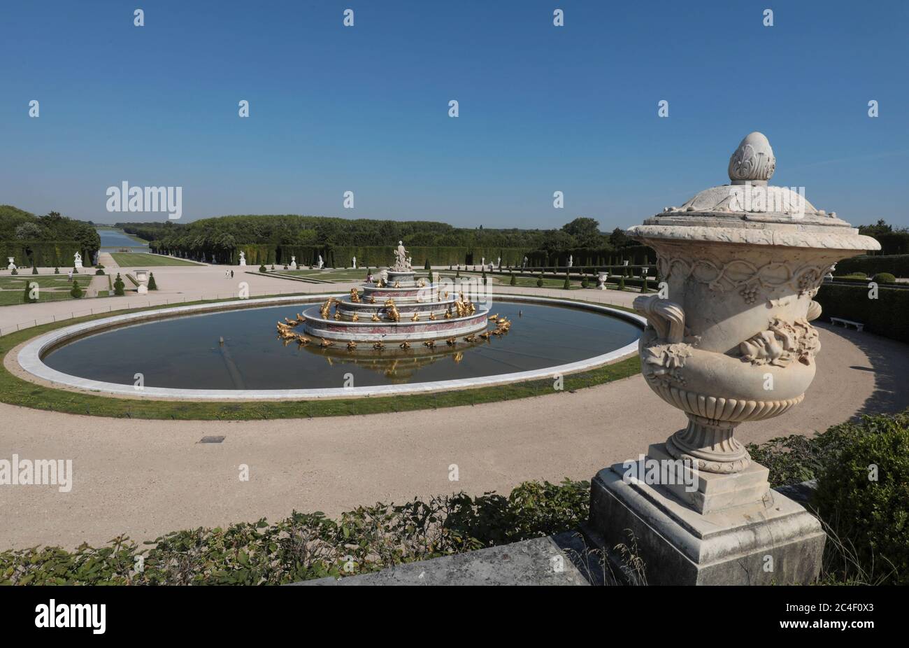 REOPENING PALACE OF VERSAILLES AFTER THE LOCKDOWN Stock Photo