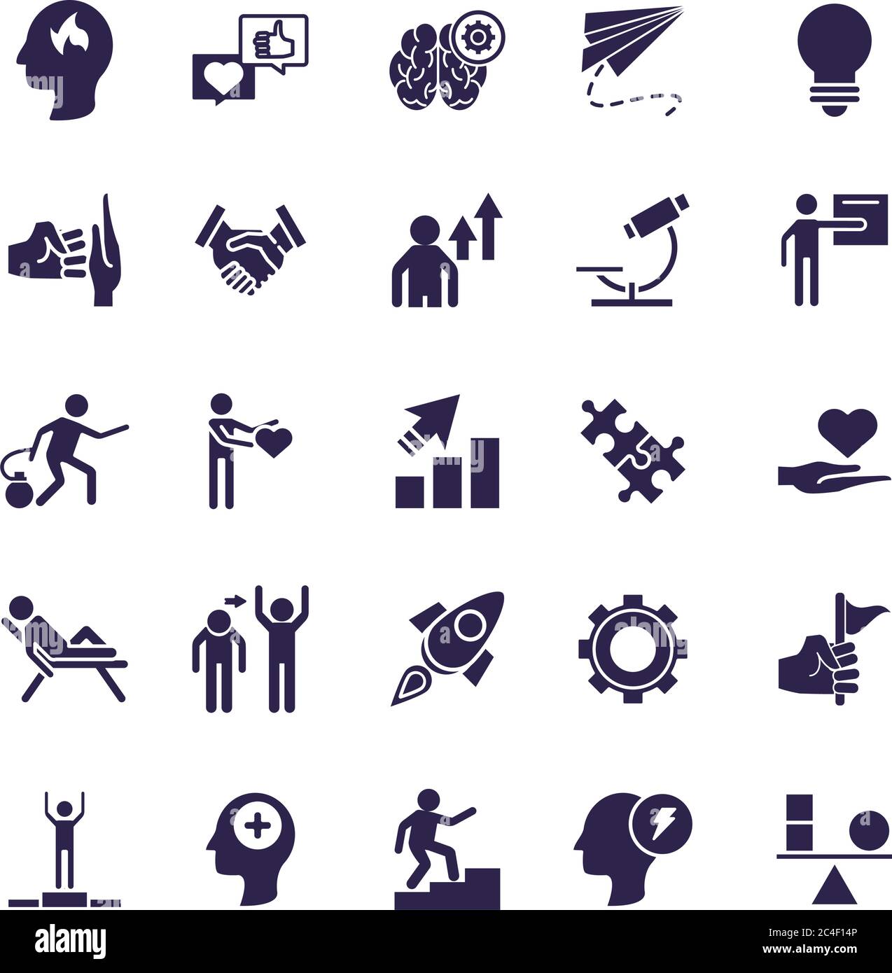 bundle of anger set icons vector illustration design Stock Vector