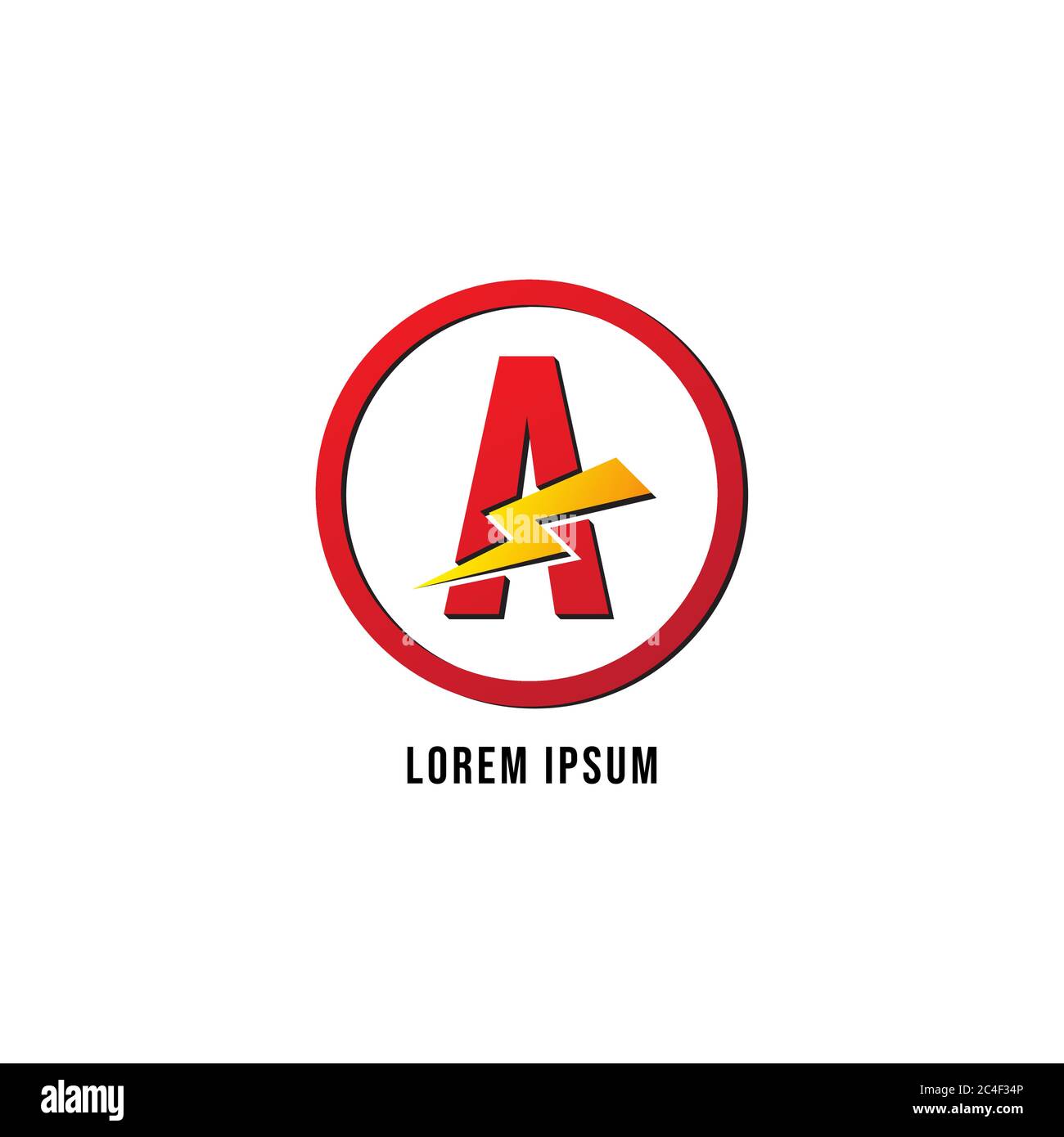 Letter A Logo Design Template Isolated on white background. Alphabet ...