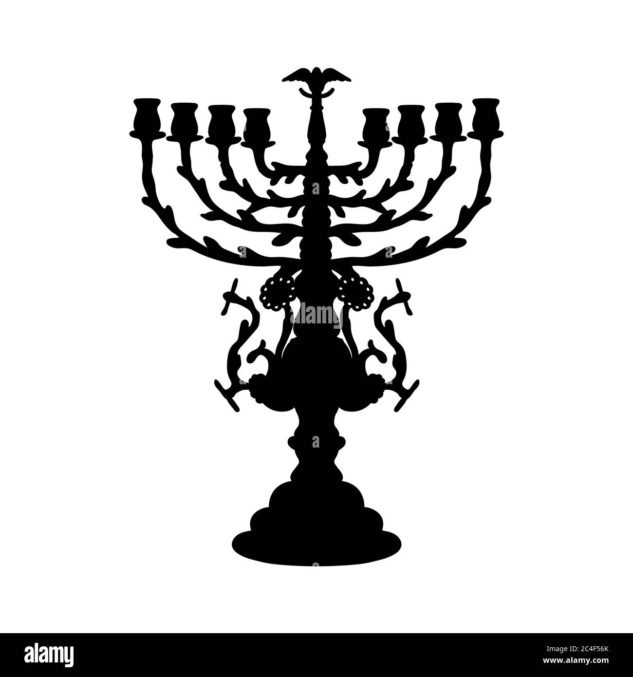 Menorah (Hanukkah lamp). Vector illustration Stock Vector Image & Art