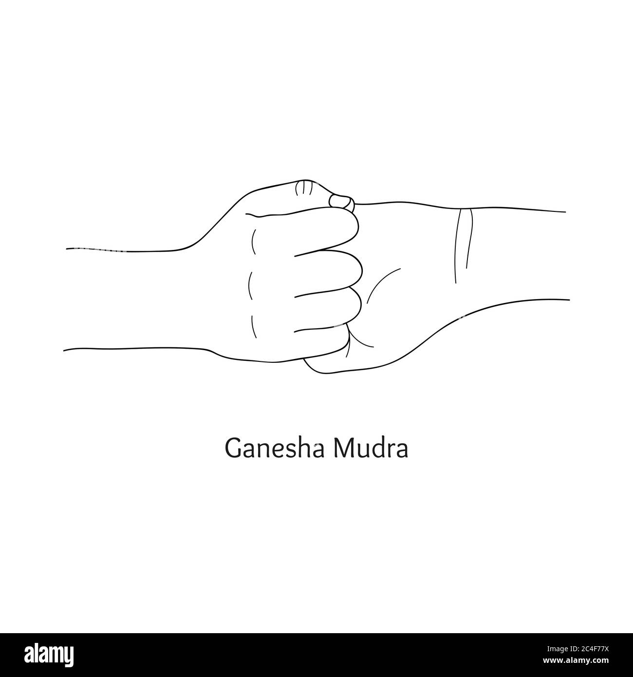 Ganesha Mudra. Vector. Stock Vector