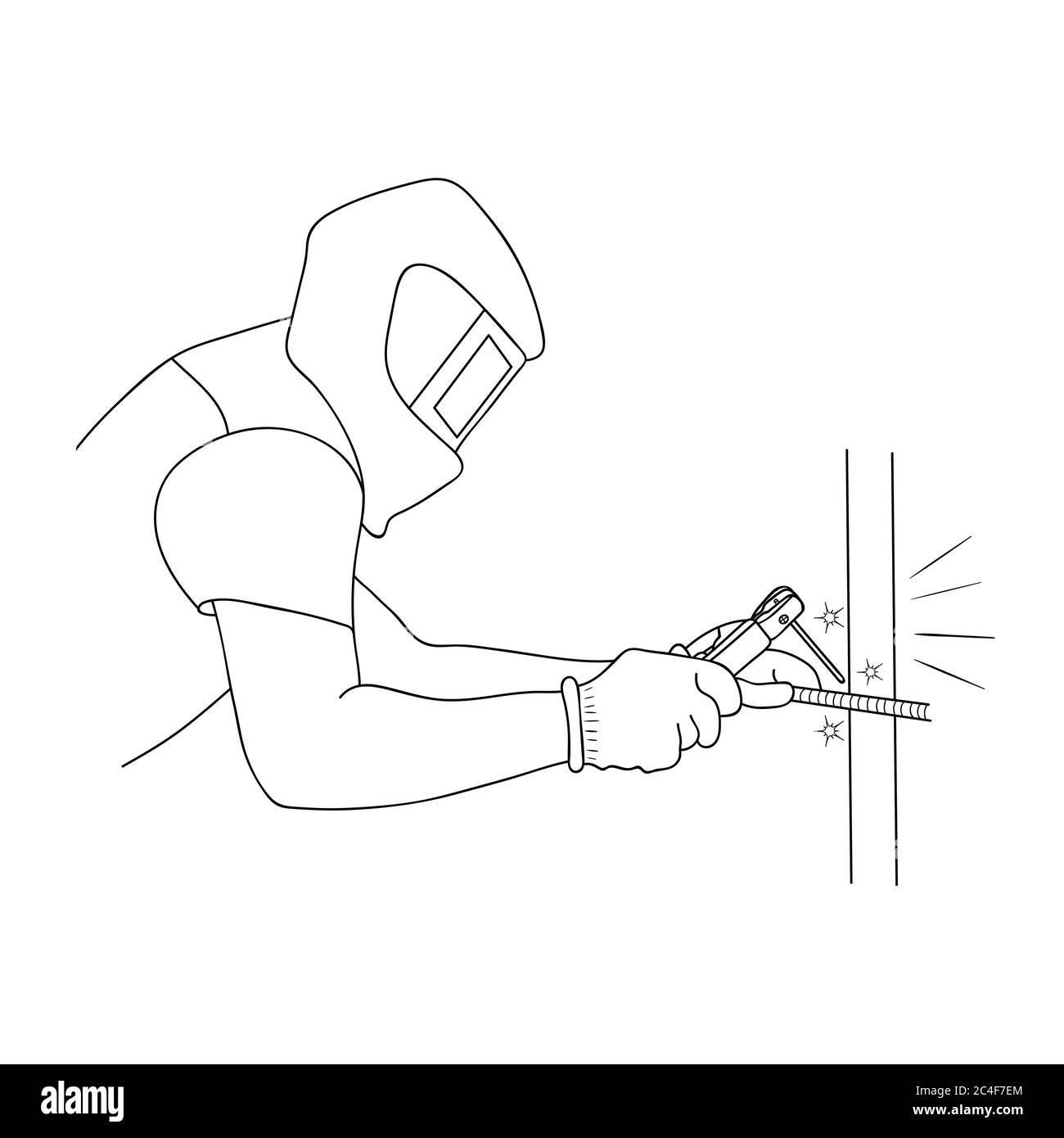 Welder vector cartoon illustration hires stock photography and images Alamy