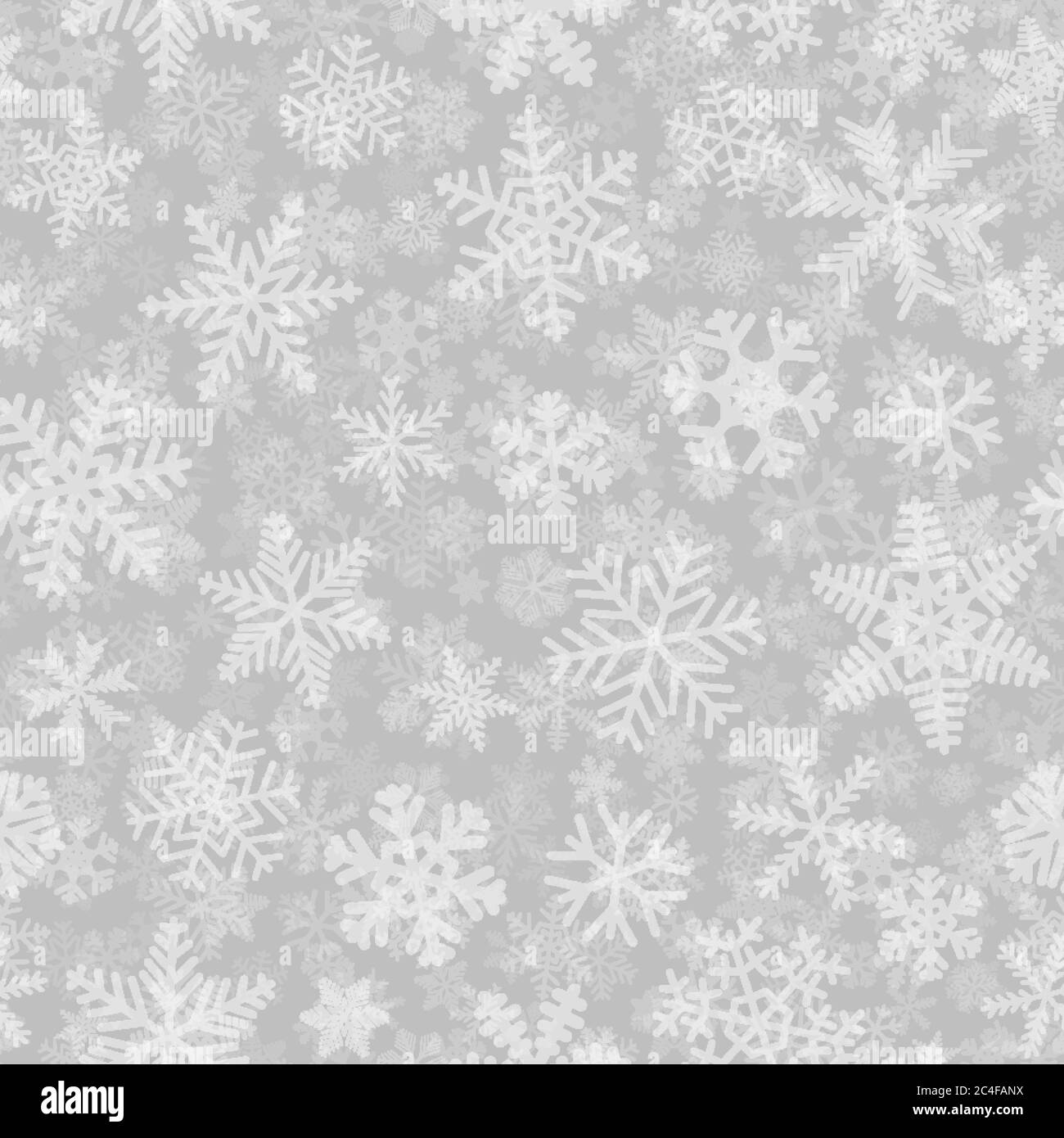 Christmas seamless pattern of many layers of snowflakes of different ...