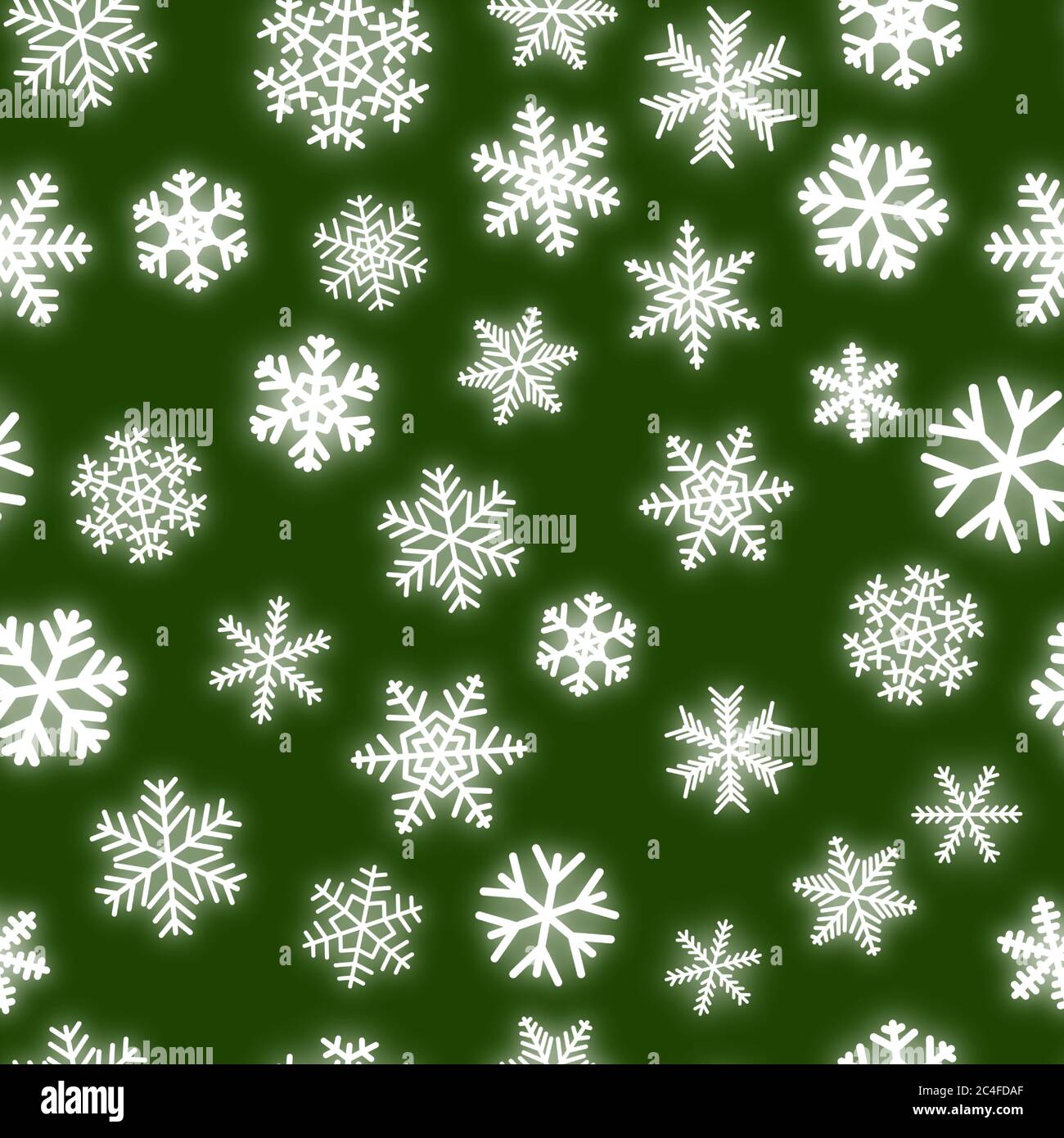 Christmas seamless pattern of white snowflakes of different shapes on ...