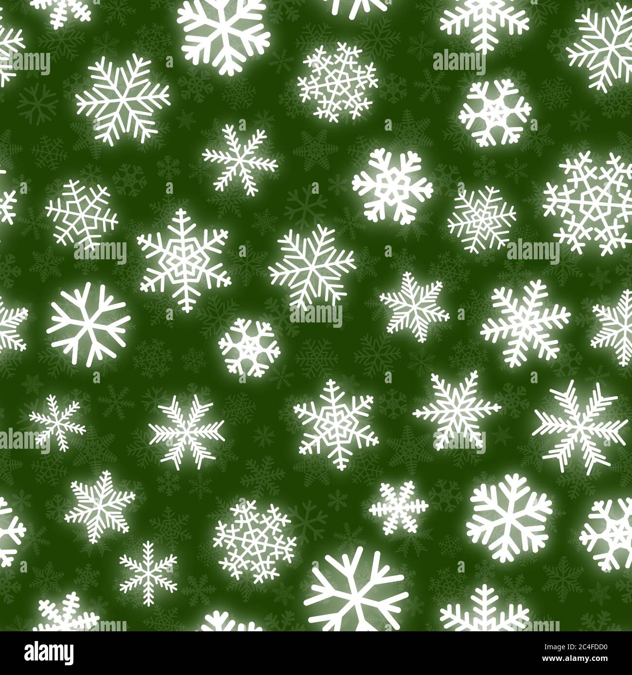 Christmas seamless pattern of white snowflakes of different shapes on ...