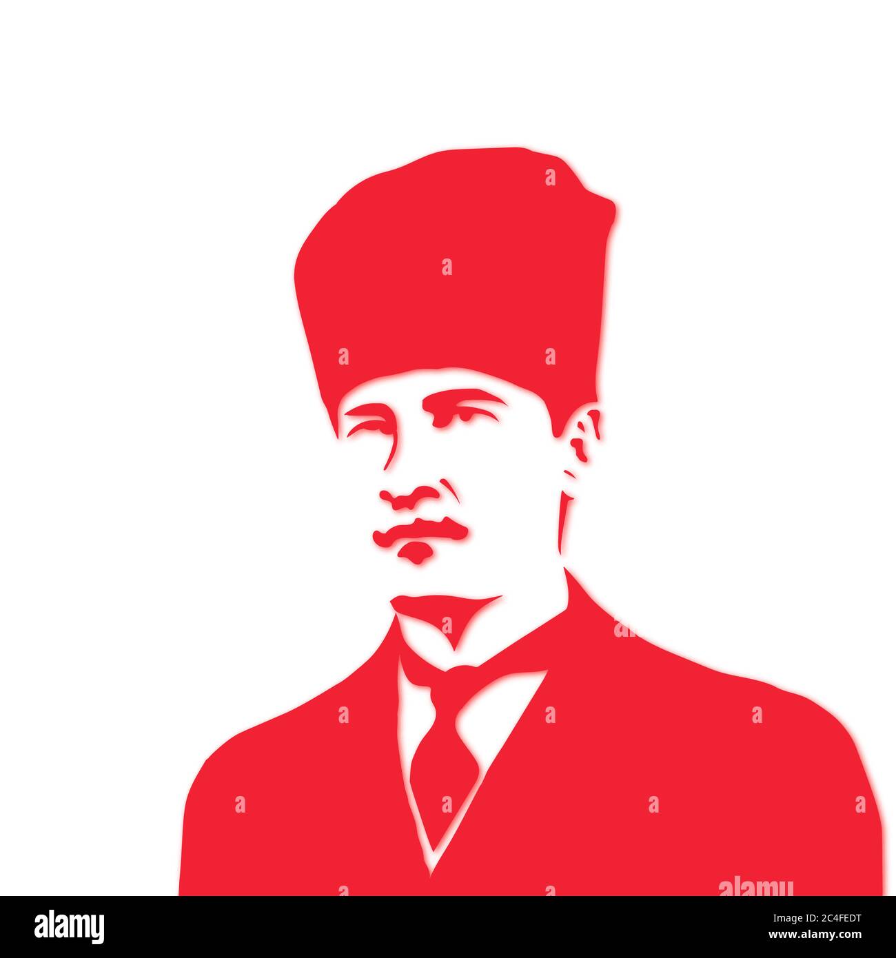 Vector Illustration of 29 ekim Cumhuriyet Bayrami means in english 29 october Republic Day Turkey. Mustafa Kemal Atatürk the first president of Turkey Stock Vector