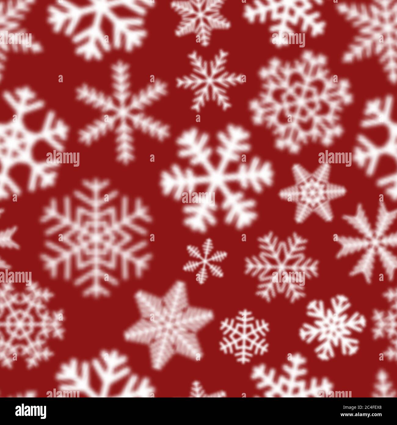 White snowflakes on red background, Stock vector