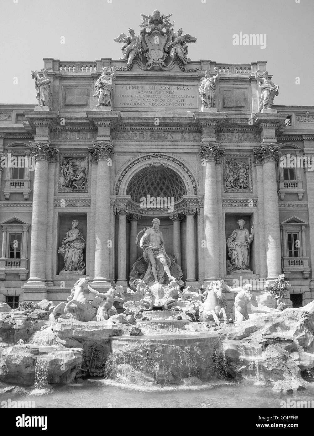 The Trevi Fountain (Fontana di Trevi), Trevi, Rome (Roma), Lazio Region, Italy Stock Photo