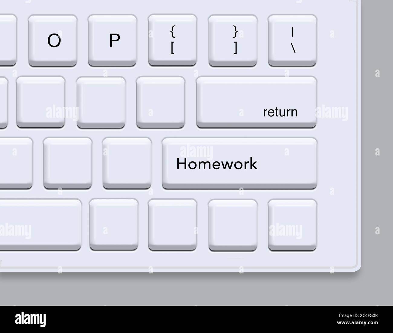Remote learning is now common and here a student’s keyboard shows the ...