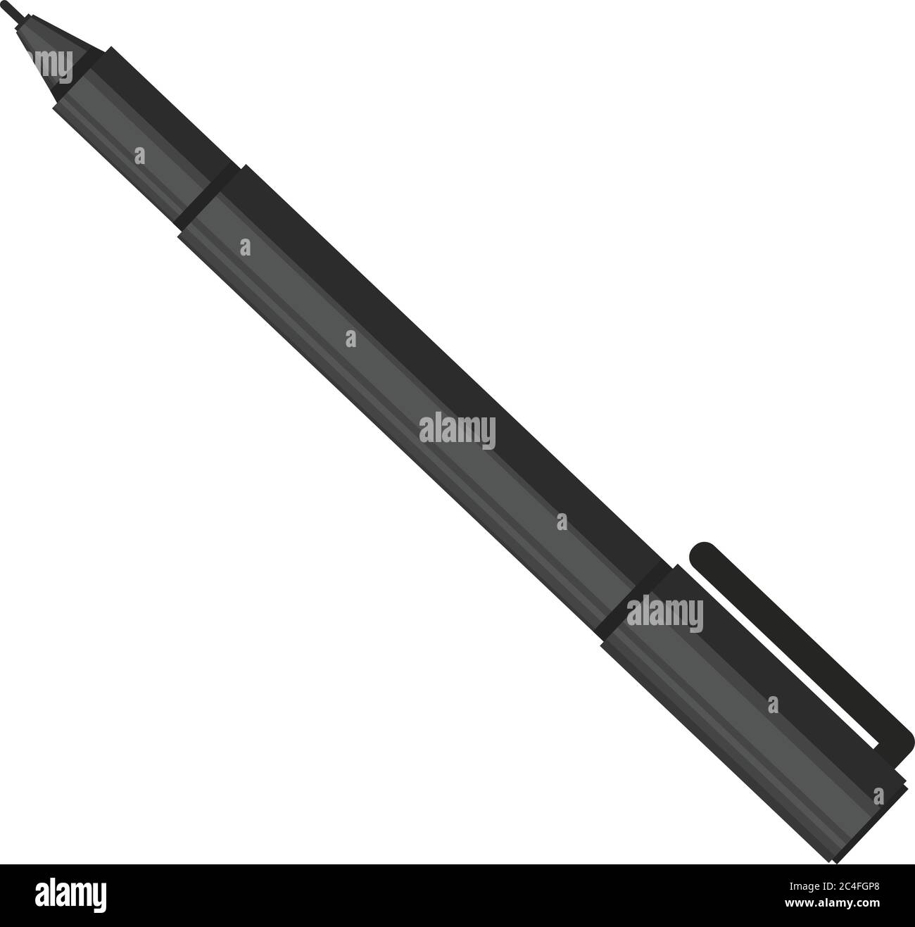 Black pen on white Stock Vector Images - Alamy