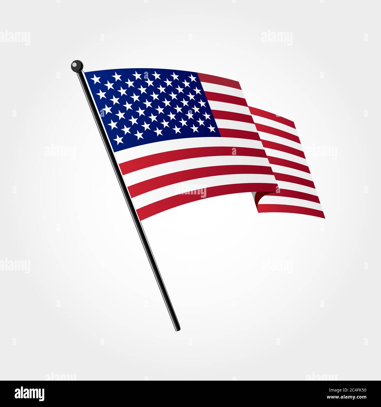 American flag. Vector illustration Stock Photo - Alamy