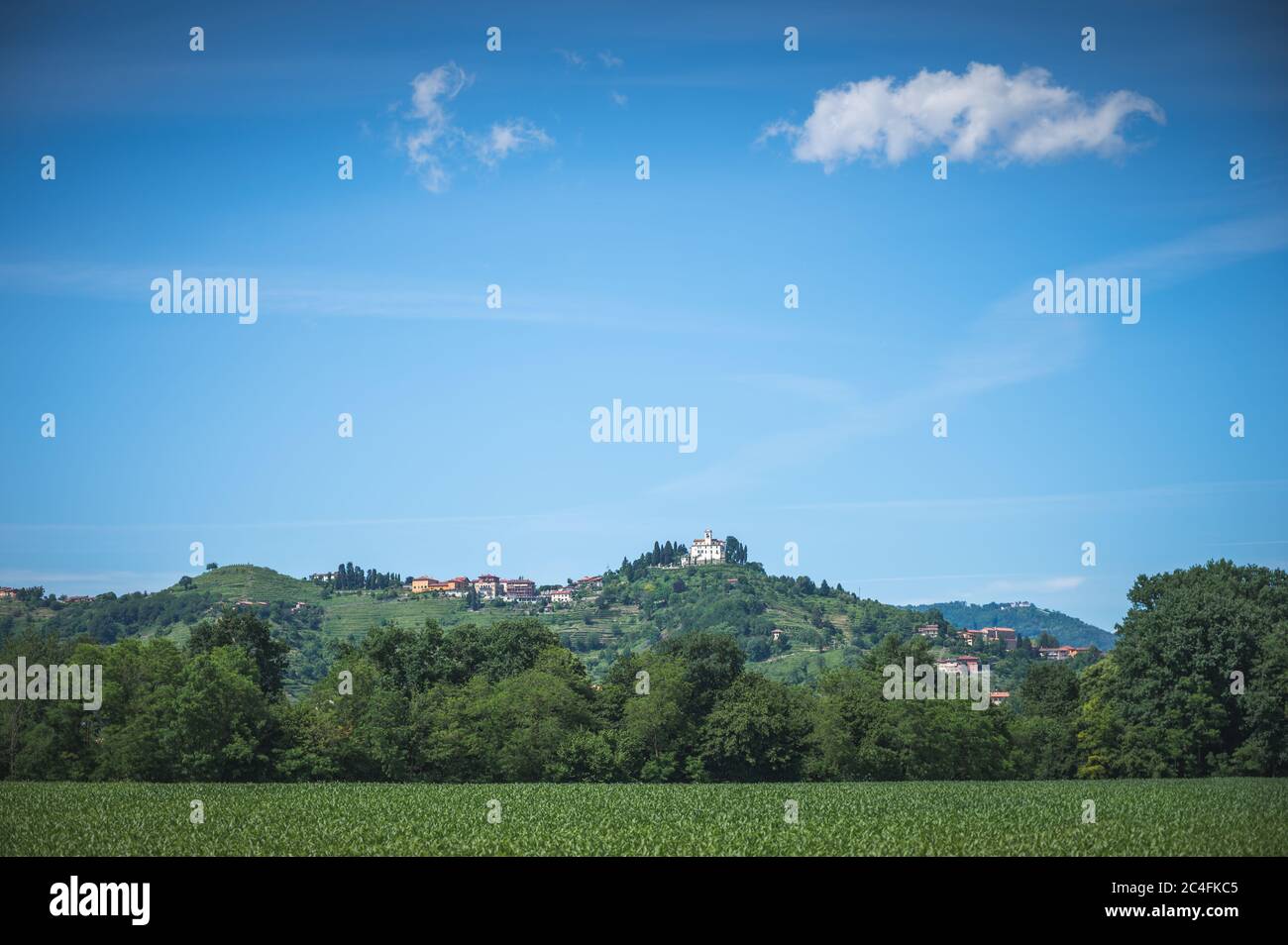 Montevecchia, near Lecco and Como, in the Curone park. Lombardy, Italy Stock Photo