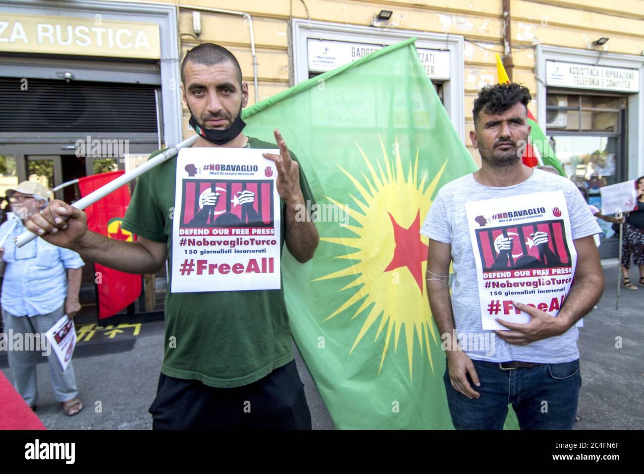 Rome Italy 26th June 2020 Sit In Near The Turkish Embassy In Solidarity With The Request