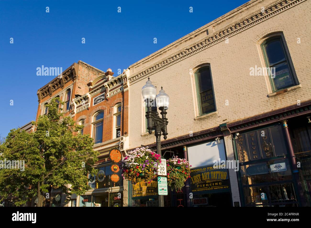 Historic 25th Street in Ogden, Utah, USA, North America Stock Photo Alamy