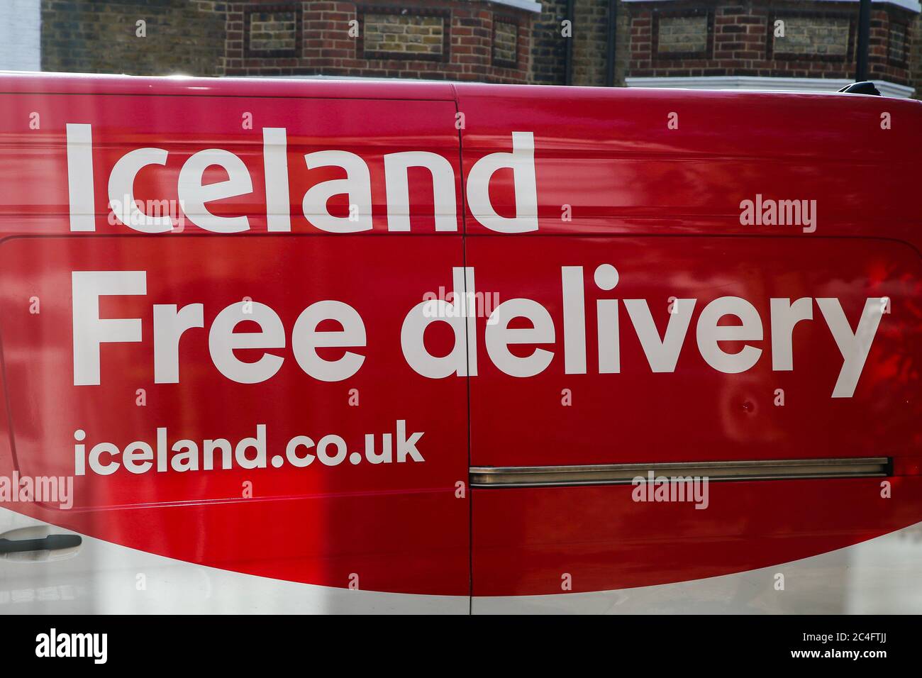 An Iceland delivery van in London Stock Photo Alamy