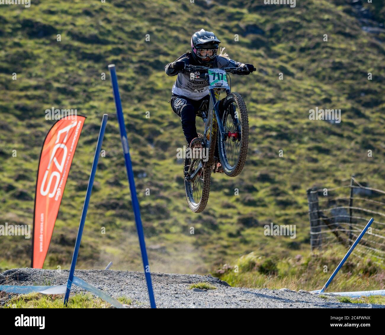 Tea Jensen, Downhill Mountain Bike Racing, Scotland Stock Photo - Alamy