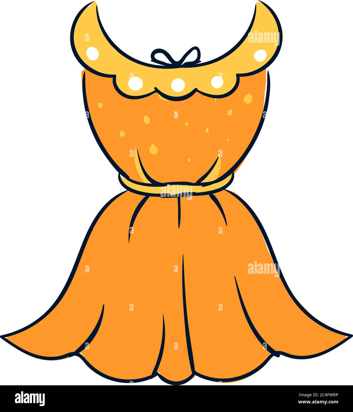 orange dress cartoon Orange dress, illustration, vector on white background Stock Vector Image &  Art