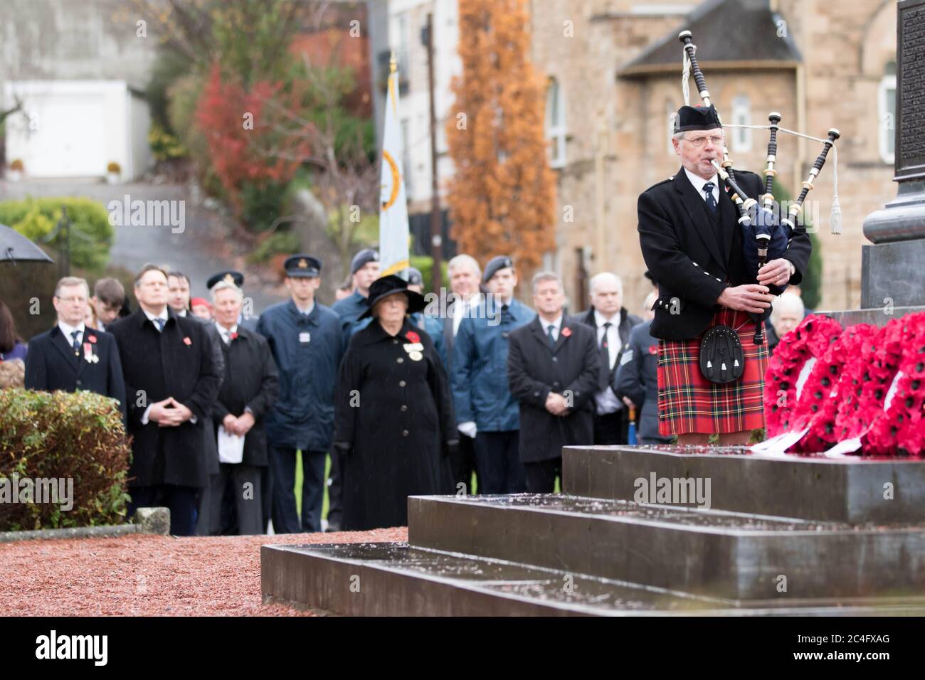 Remembrance Day centenary, Bridge of Allan, Stirling Stock Photo Alamy