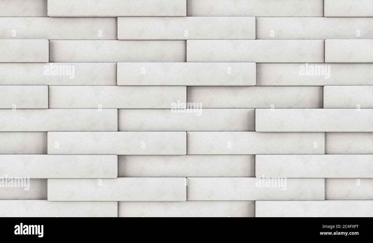 3D render of an abstract brick wall with a high resolution texture Stock Photo