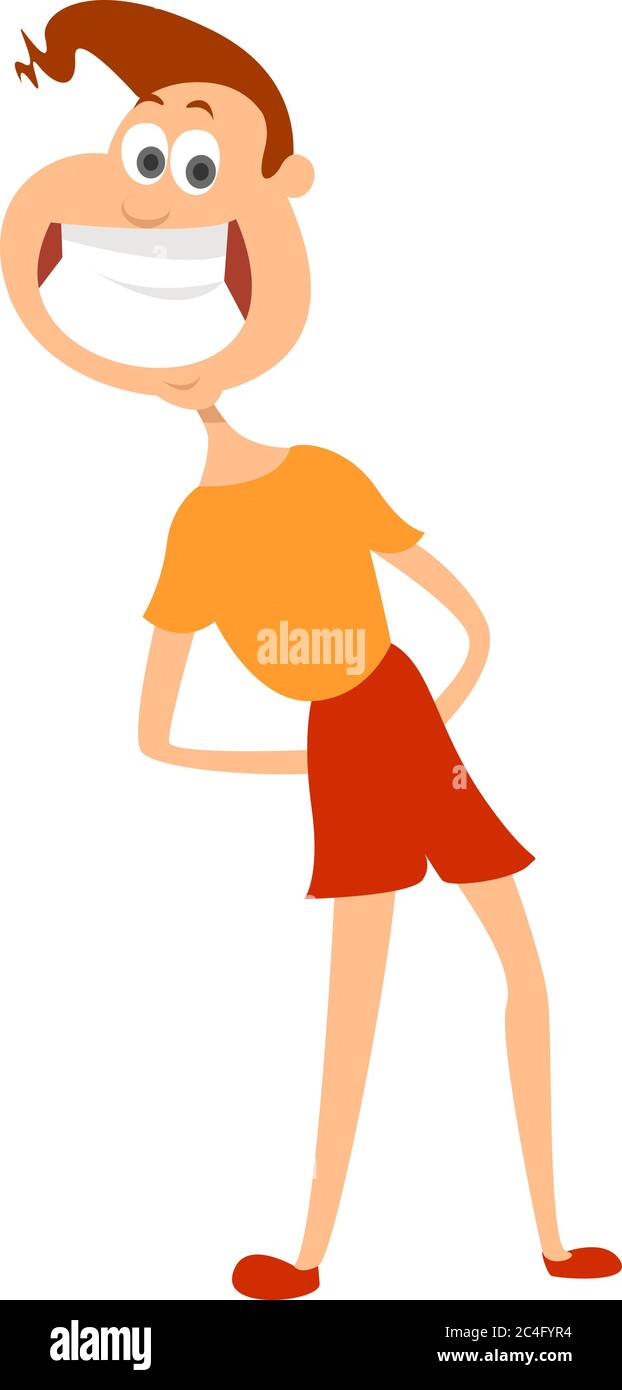 Happy Man Illustration Vector On White Background Stock Vector Image Happy Man Illustration Vector On White Background Stock Vector Image