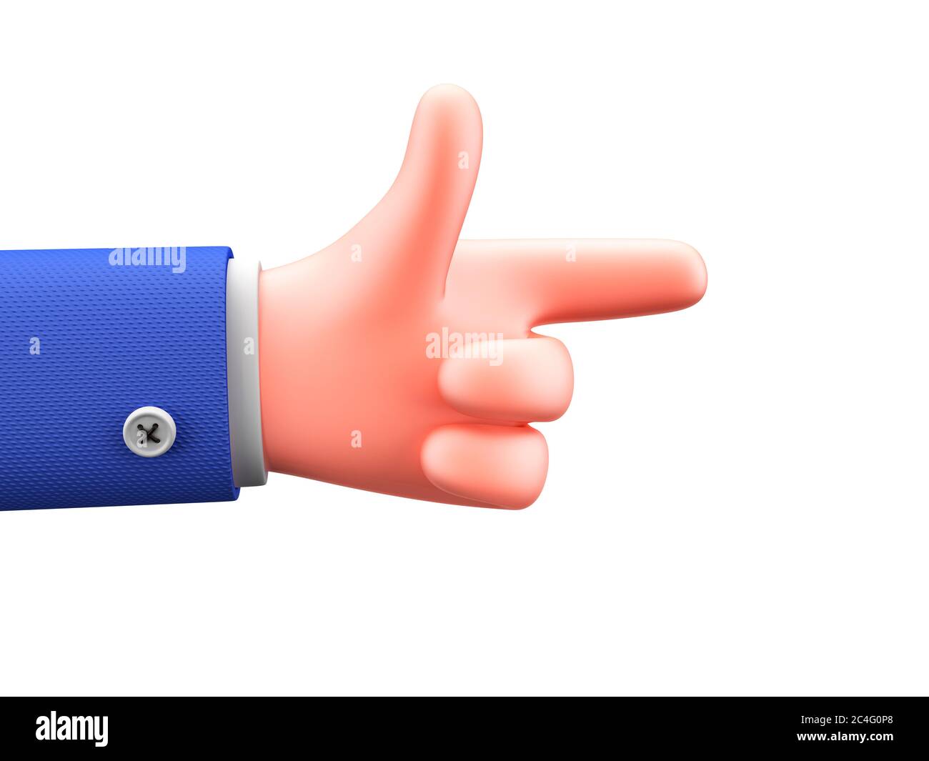 Pointing finger, illustration. Stock Photo