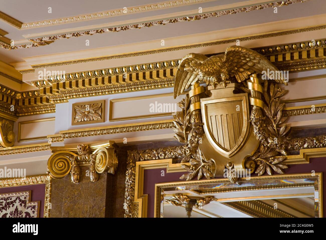 State Reception/Gold Room, State Capitol Building, Salt Lake City, Utah, USA, North America Stock Photo