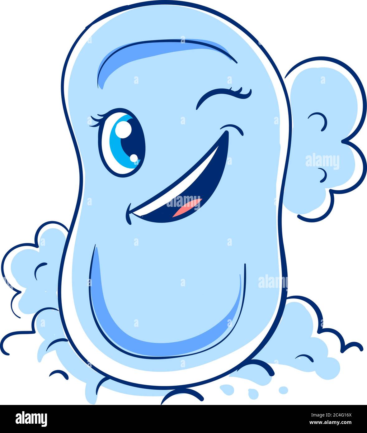 Winking soap, illustration, vector on white background Stock Vector