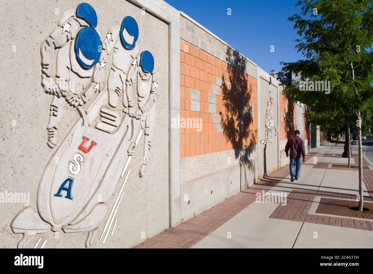 Wall of Electrical substation, Salt Lake City, Utah, USA, North America