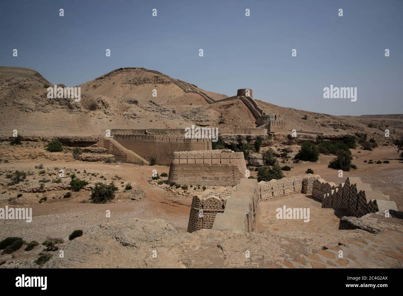 Great Wall Of Ranikot Fort, In Sindh, Pakistan Stock Photo