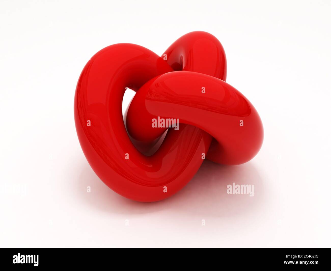 3D Gordian knot Stock Photo