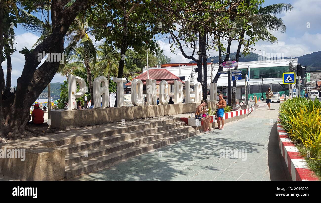 Patong Beach Name Written On THe Road Side In Phuket District, Thailand 21/11/2019 Stock Photo