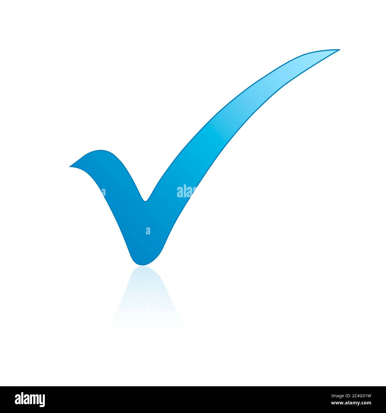 Blue check mark icon Stock Photo Alamy