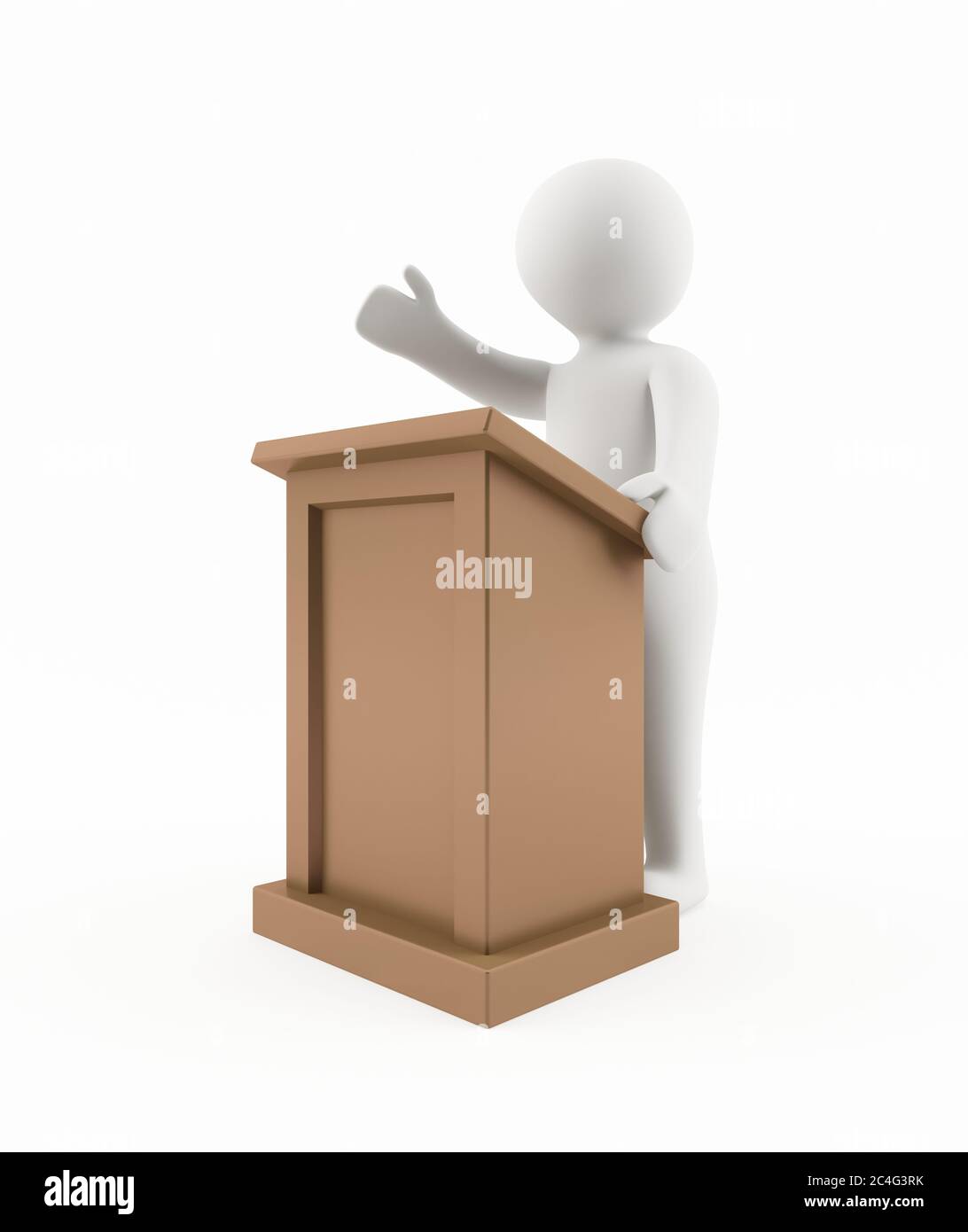 3D man giving a speech Stock Photo