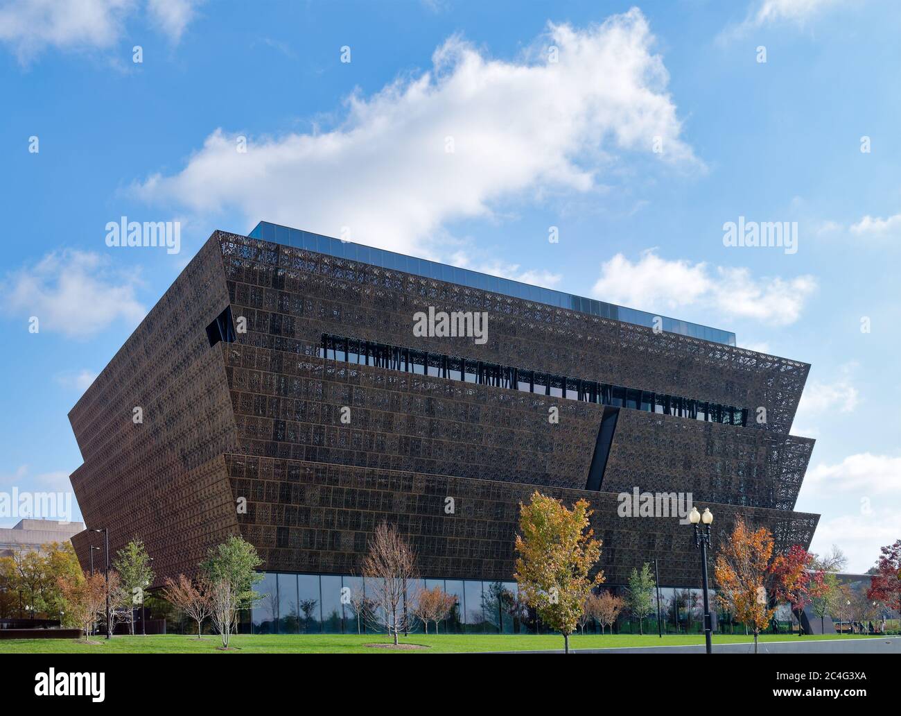 The National Museum of African American History and Culture, opened in 2016, is located on the National Mall, Washington, DC, USA Stock Photo