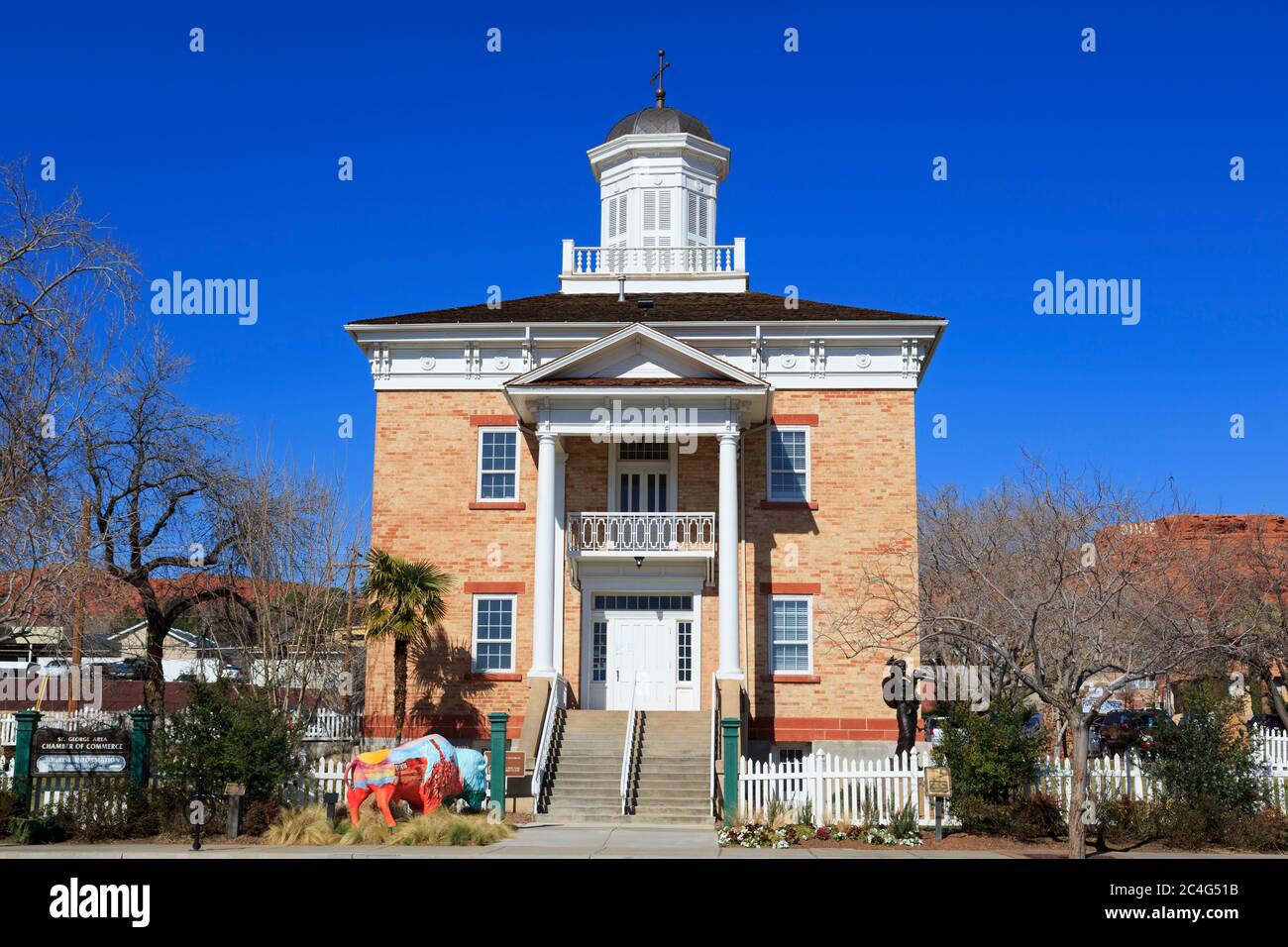 Historic Pioneer Courthouse, St. George, Utah, USA Stock Photo