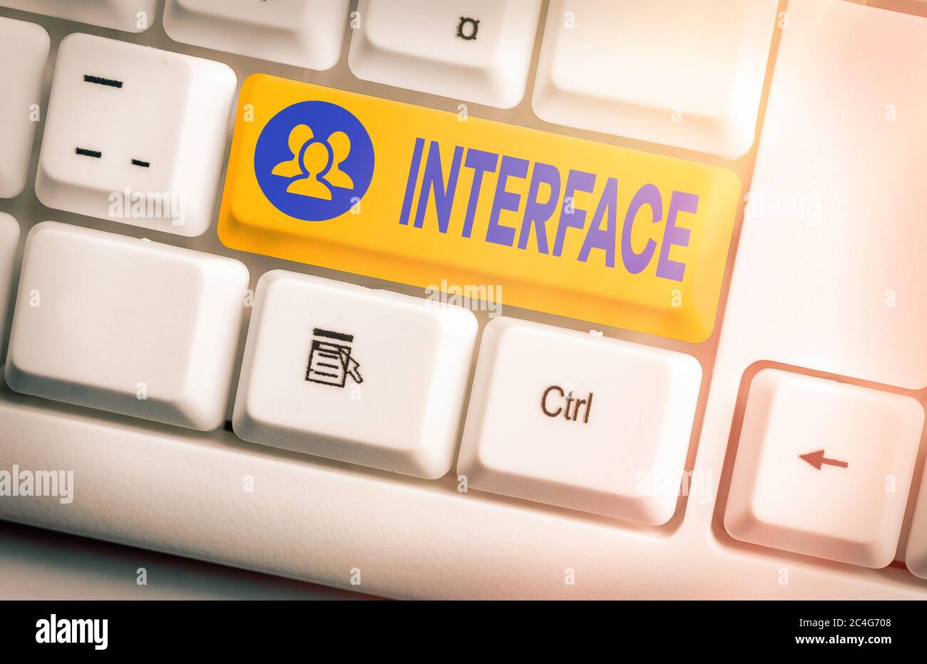 Conceptual hand writing showing Interface. Concept meaning point of