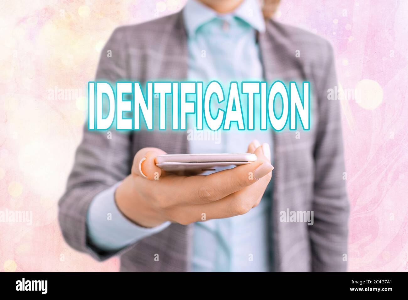 Conceptual hand writing showing Identification. Concept meaning an
