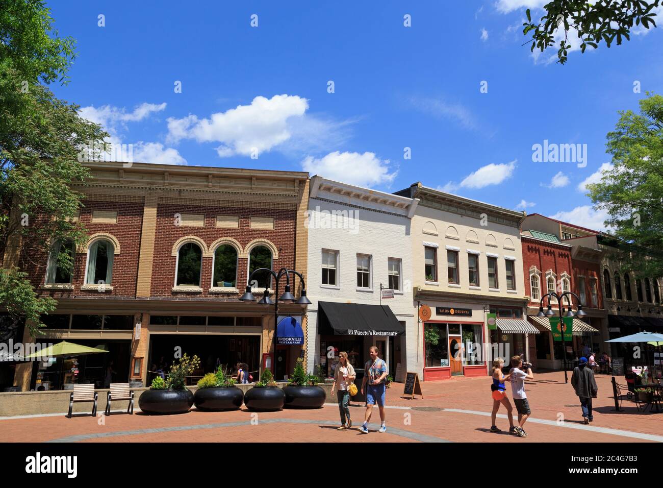 Historic downtown mall charlottesville virginia usa stock photo alamy