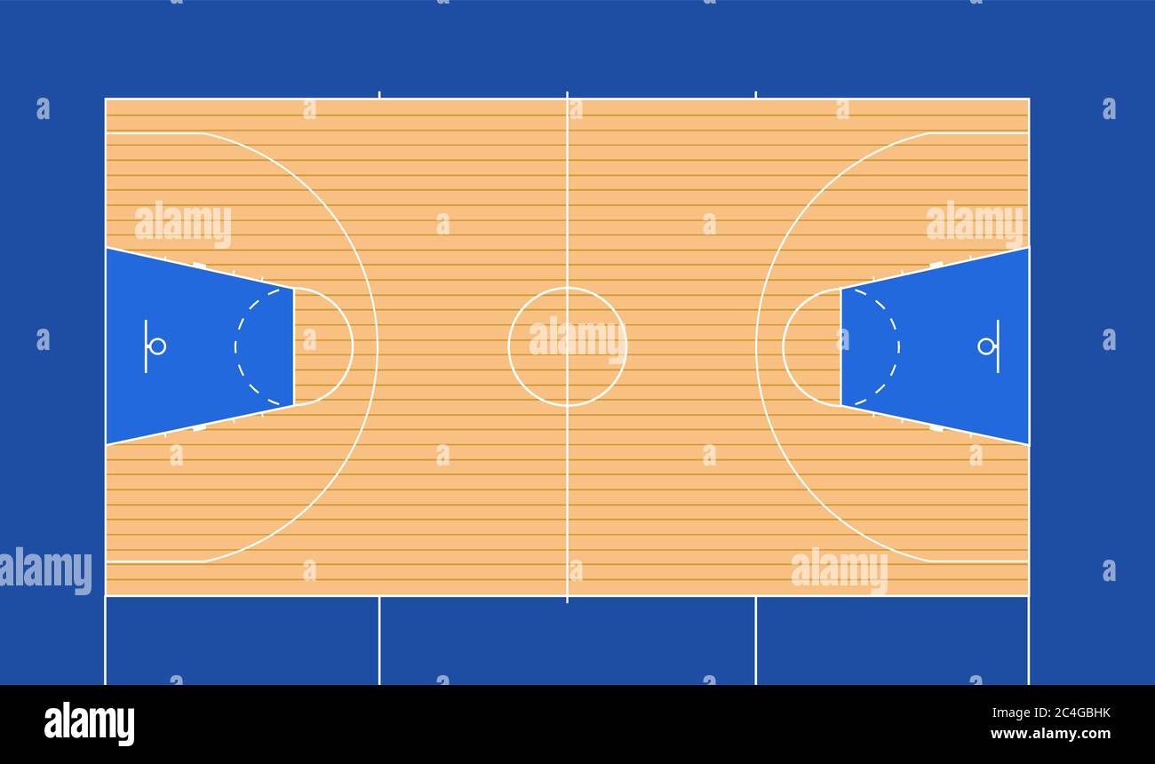 basketball court vector illustration with old FIBA markings Stock Vector  Image & Art - Alamy