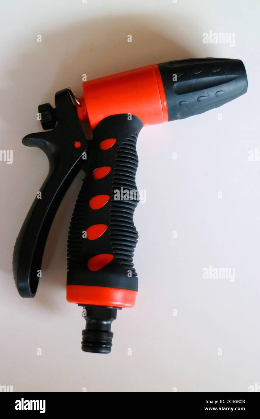 Water spray gun for car wash Stock Photo Alamy