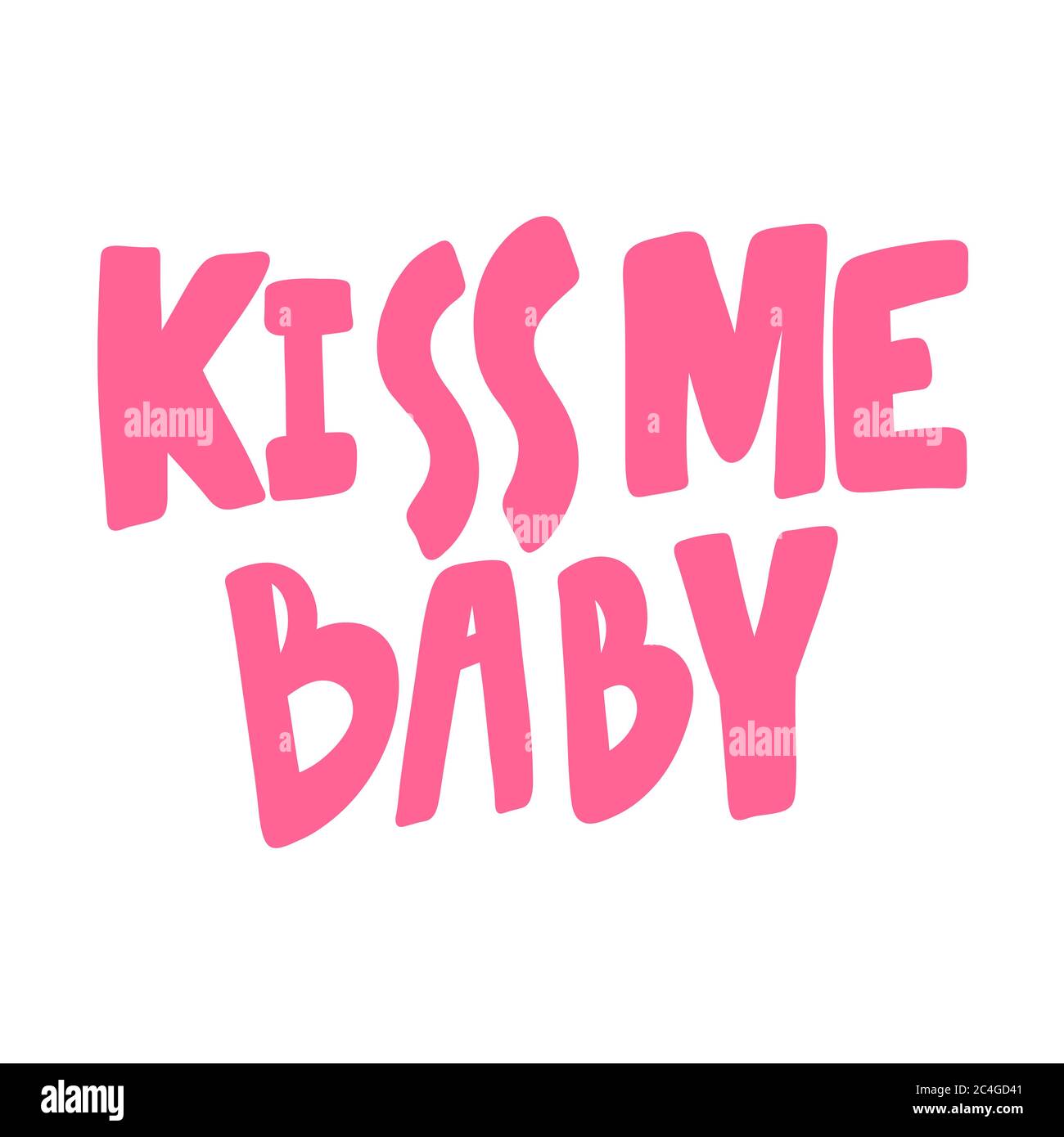 Kiss Me Baby Sticker For Social Media Content Vector Hand Drawn Illustration Design Stock Vector Image Art Alamy